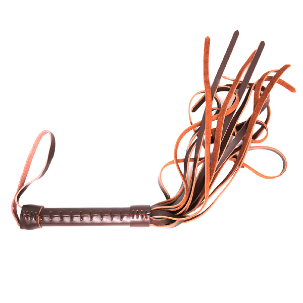 Флоггер (батіг) коричневий, шкіряний NO TABOO (30131), zoom