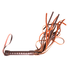 Флоггер (плетка) коричневый, кожаный NO TABOO - No Taboo