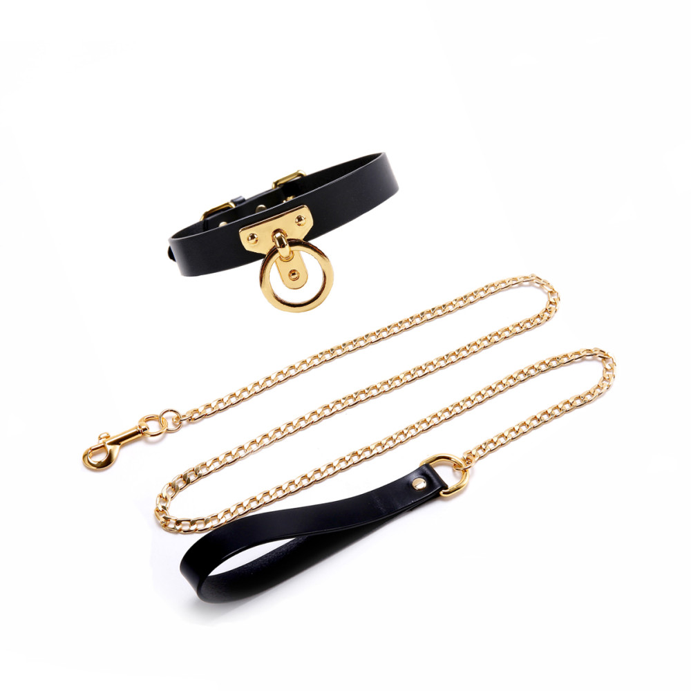 Ошейник с поводком Cosplay Choker & Leash UPKO итальянская кожа (32441), zoom
