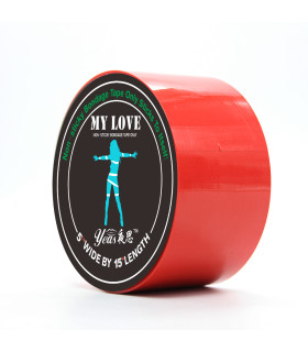 Лента бондажная IDEA SM красная, 15 м - No Taboo