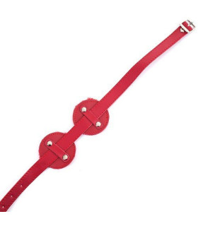 Маска на глаза красная кожзам - No Taboo