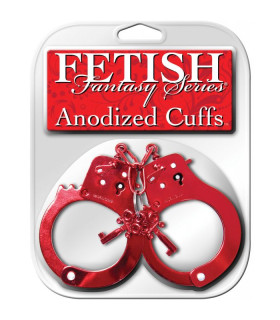 Металлические наручники красные Fetish - No Taboo