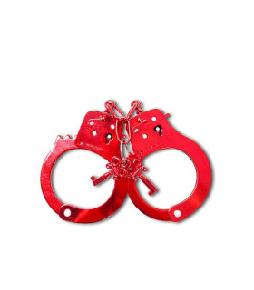 Металлические наручники красные Fetish - No Taboo