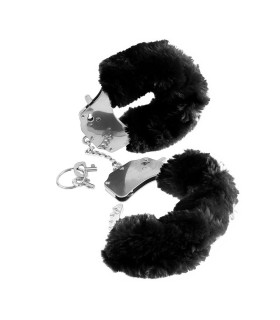 Металеві наручники з чорним хутром (без упаковки) - No Taboo