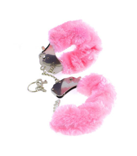 Металеві наручники з рожевим хутром (без упаковки) - No Taboo