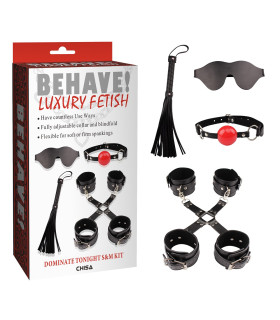 Набор БДСМ 6 предметов Chisa Behave Luxury Fetish, черный - No Taboo