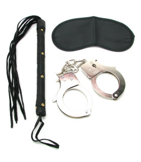 Набор БДСМ Fetish Fantasy, наручники, плетка и маска - No Taboo