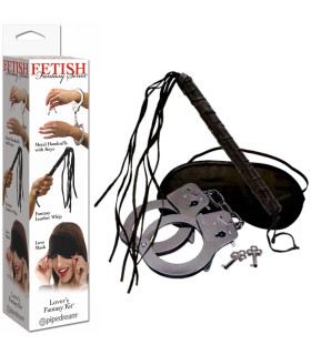 Набор БДСМ Fetish Fantasy, наручники, плетка и маска - No Taboo