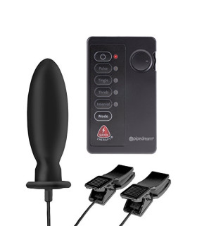 Набор из электромагнитных зажимов для сосков и анальной пробки "Shock Therapy" - No Taboo