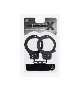 Набор наручники и бондаж BONDX Metal Cuffs - No Taboo