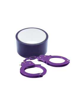 Набір наручники і скотч Bondx, фіолетовий - No Taboo