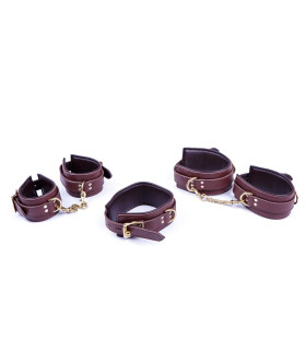 Набор ошейник+наручники+поножи - No Taboo