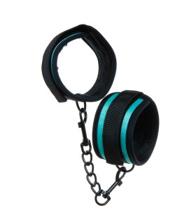 Наручники бірюзові міцні тканинні - No Taboo