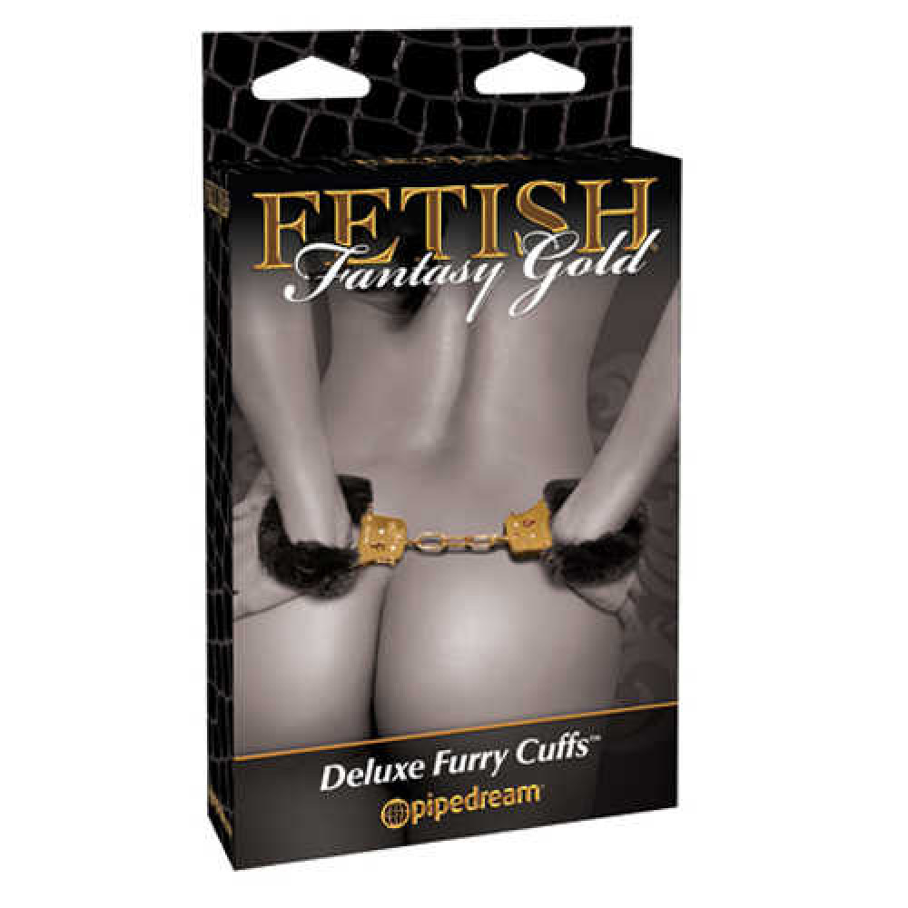 Наручники FF Gold Deluxe FURRY CUFFS (31544), zoom