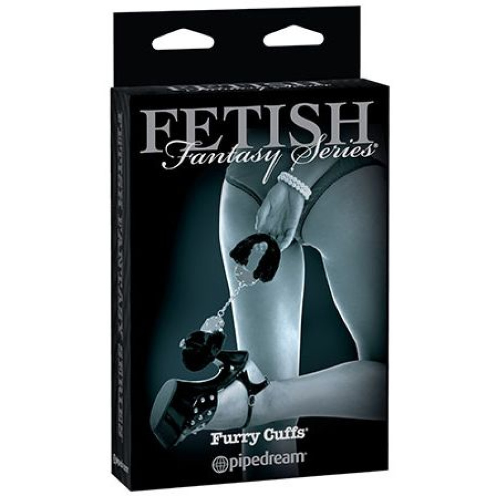 Наручники металеві з хутром FF LIMITED EDITION FURRY CUFFS BLACK (31543), zoom