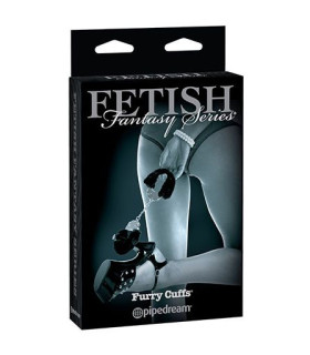 Наручники металеві з хутром FF LIMITED EDITION FURRY CUFFS BLACK - No Taboo