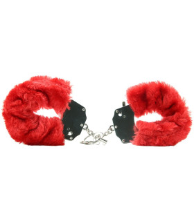 Наручники Furry пухнасті червоні Fetish - No Taboo