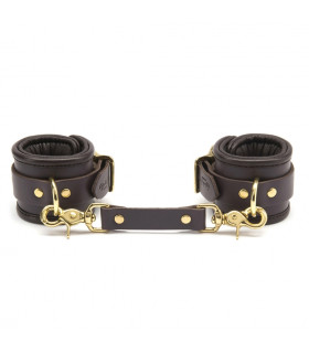 Наручники шкіряні COCO DE MER-L / XL BROWN - No Taboo