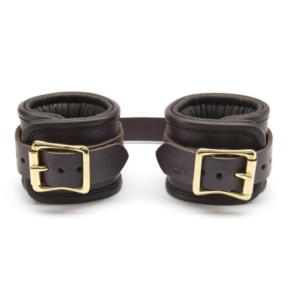 Наручники шкіряні COCO DE MER-S / M BROWN (34520), zoom