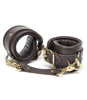 Наручники шкіряні COCO DE MER-S / M BROWN - No Taboo