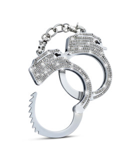 Наручники металлические Temptasia со стразами, серебристые - No Taboo
