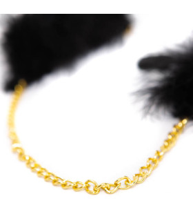 Наручники Romfun з чорним пушком - No Taboo