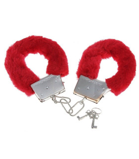 Наручники с мехом Клубничка - No Taboo