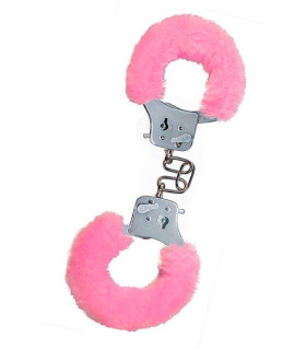 Наручники с мехом Toy Joy розовые - No Taboo