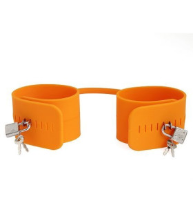 Наручники силиконовые с замком - No Taboo