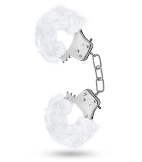 Наручники "Temptasia" Plush fur Cuffs белый мех - No Taboo