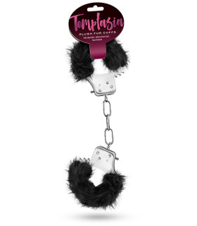 Наручники "TEMPTASIA" PLUSH FUR CUFFS BLACK чорне хутро - No Taboo