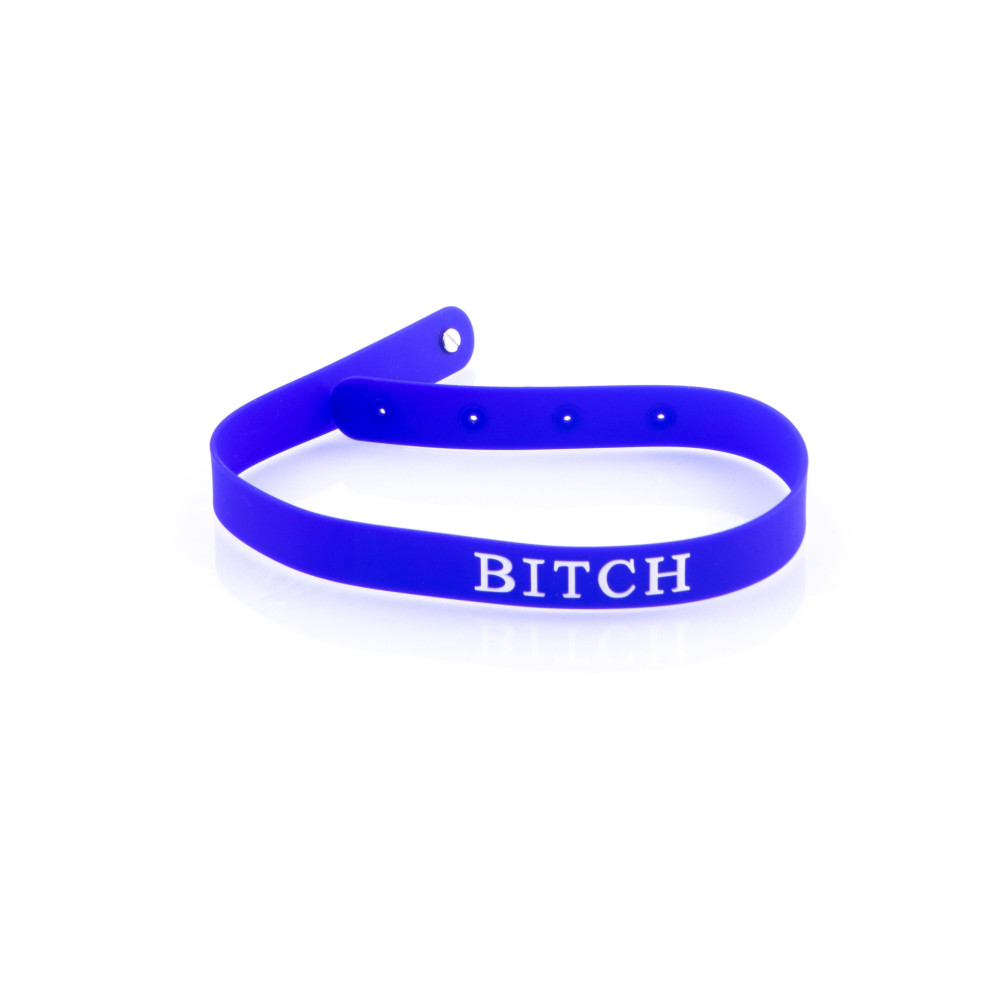 Ошейник- браслет 100% медицинский силикон BITCH NO TABOO (24678), zoom