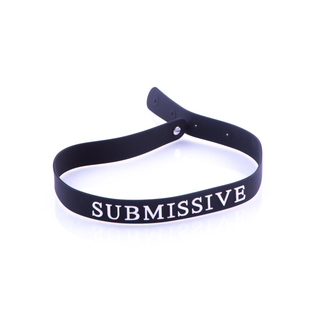 Нашийник-браслет 100% медичний силікон SUBMISSIVE NO TABOO (25449), zoom