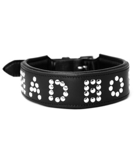 Ошейник черный кожа BAD BOY,M/L 55 см Голландия ручная работа - No Taboo