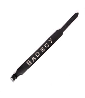 Ошейник черный кожа BAD BOY,M/L 55 см Голландия ручная работа - No Taboo