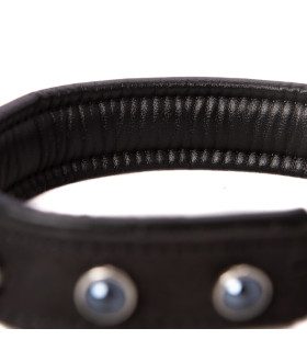 Ошейник черный с камнями кожа Голландия ручная работа - No Taboo