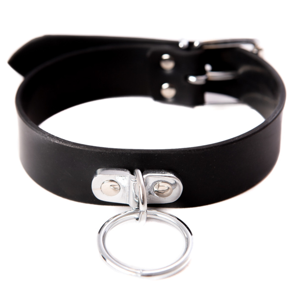 Ошейник черный силиконовый Голландия ручная работа (28603), zoom