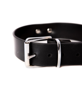 Ошейник черный силиконовый Голландия ручная работа - No Taboo