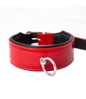 Ошейник из лакированной кожи Голландия ручная работа - No Taboo