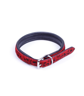 Ошейник натуральный мех пони леопард с кольцом Голландия ручная работа - No Taboo