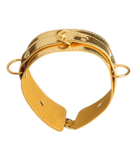 Ошейник ручной работы золотой БДСМ - No Taboo