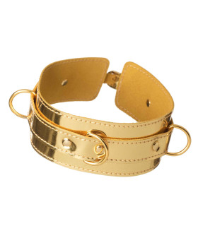 Ошейник ручной работы золотой БДСМ - No Taboo