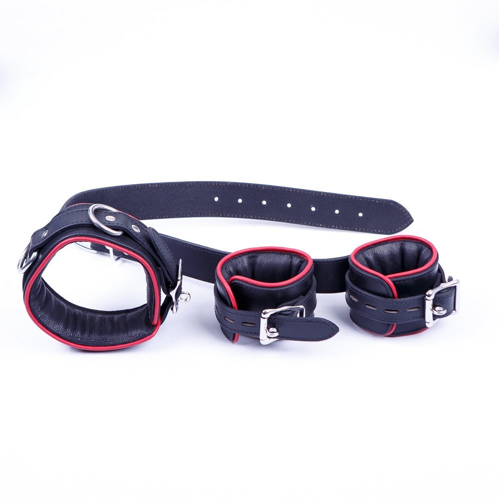 Ошейник с наручниками за спиной кожа, Голландия (26317), zoom