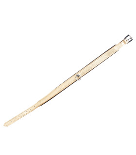 Ошейник кожаный золотой с кольцом Голландия ручная работа - No Taboo