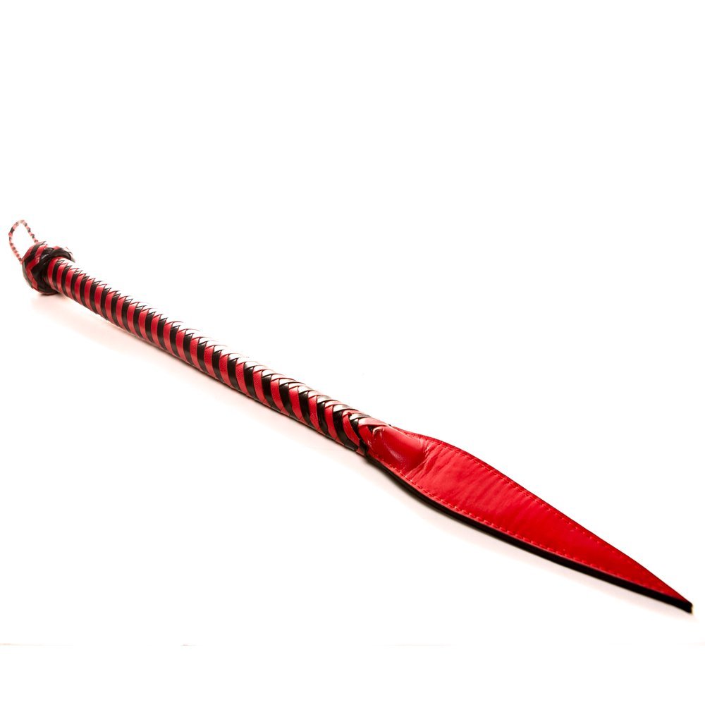 Короткий кнут (плеть снейк) из натуральной кожи черно-красный Голландия ручная работа (26311), zoom