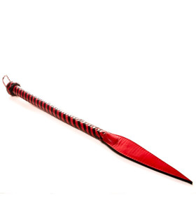Короткий кнут (плеть снейк) из натуральной кожи черно-красный Голландия ручная работа - No Taboo