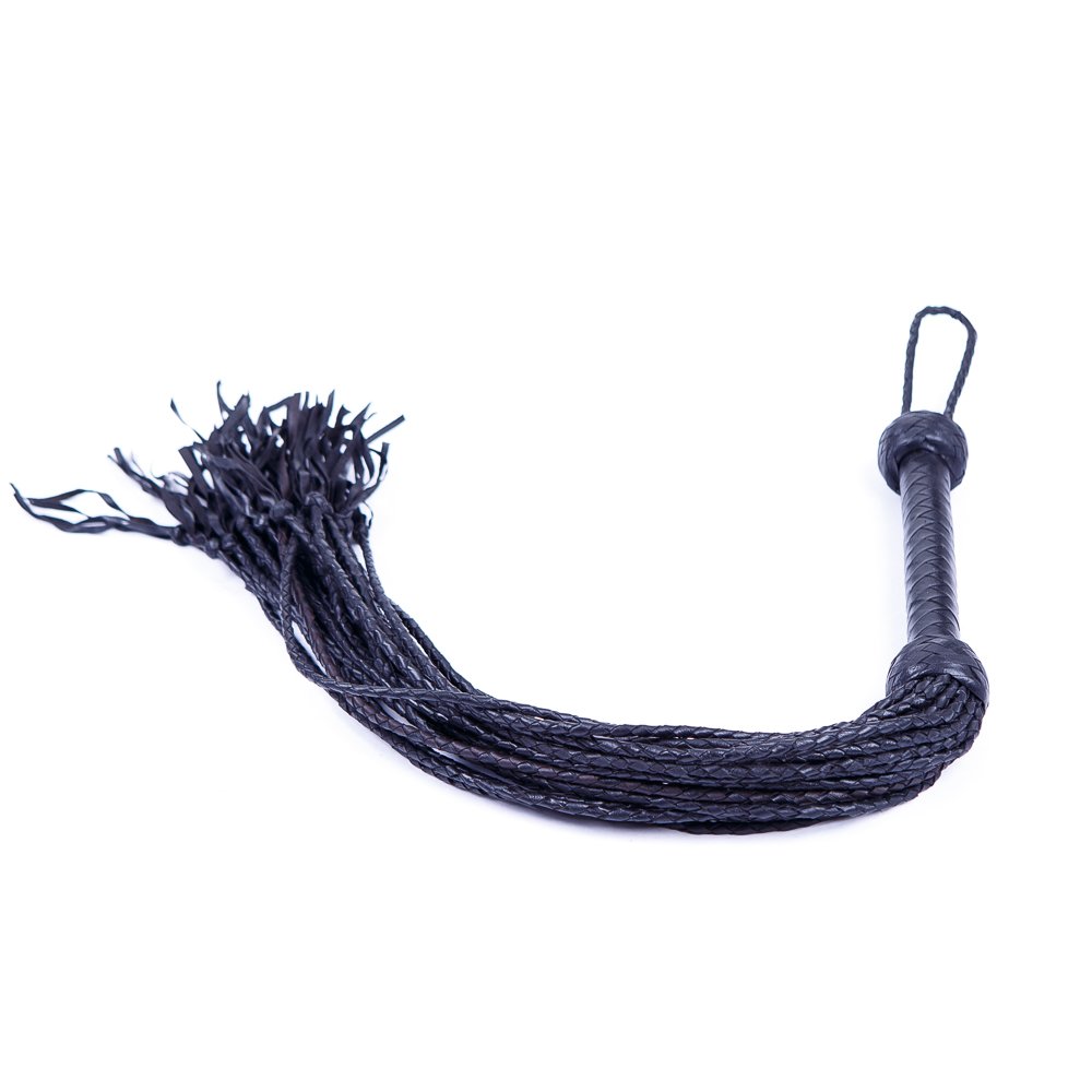 Флоггер (плетка) 24 хвоста ручка плетеная кожа Голландия ручная работа (26321), zoom