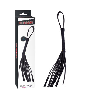 Флоггер (плетка), с петлей на рукоятке, черный, 72 см - No Taboo