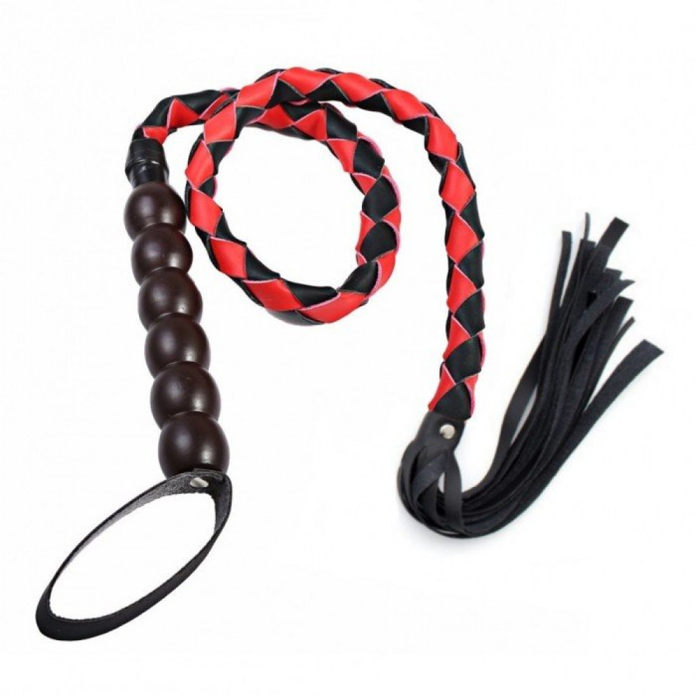 Плетка-кнут, черно-красная (Каратель) (28531), zoom