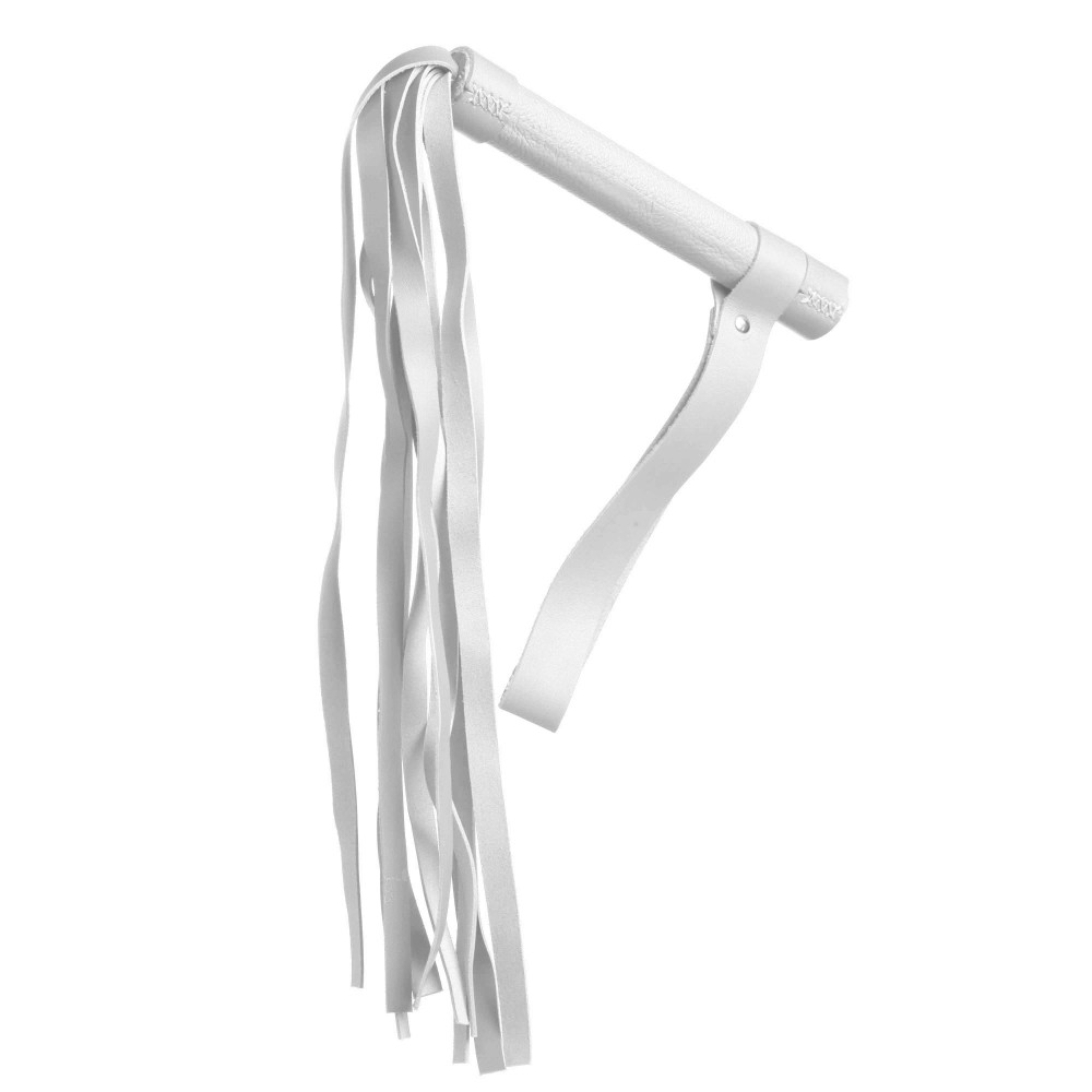 Флоггер (батіг) кожзам 53 см, білий NO TABOO (31972), zoom